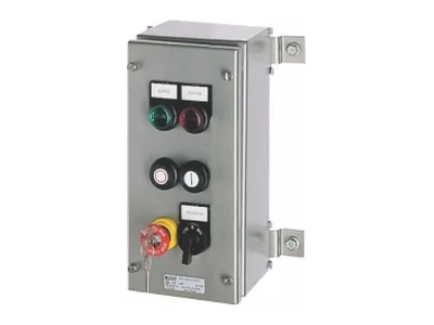Ex operator box with indicator lamps, push buttons and a selector switch