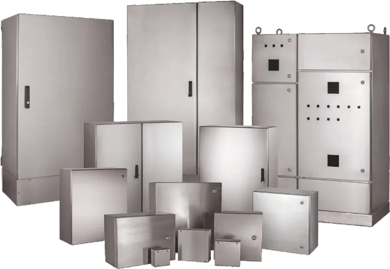 Range of stainless steel enclosures and panels in SS304 and SS316L